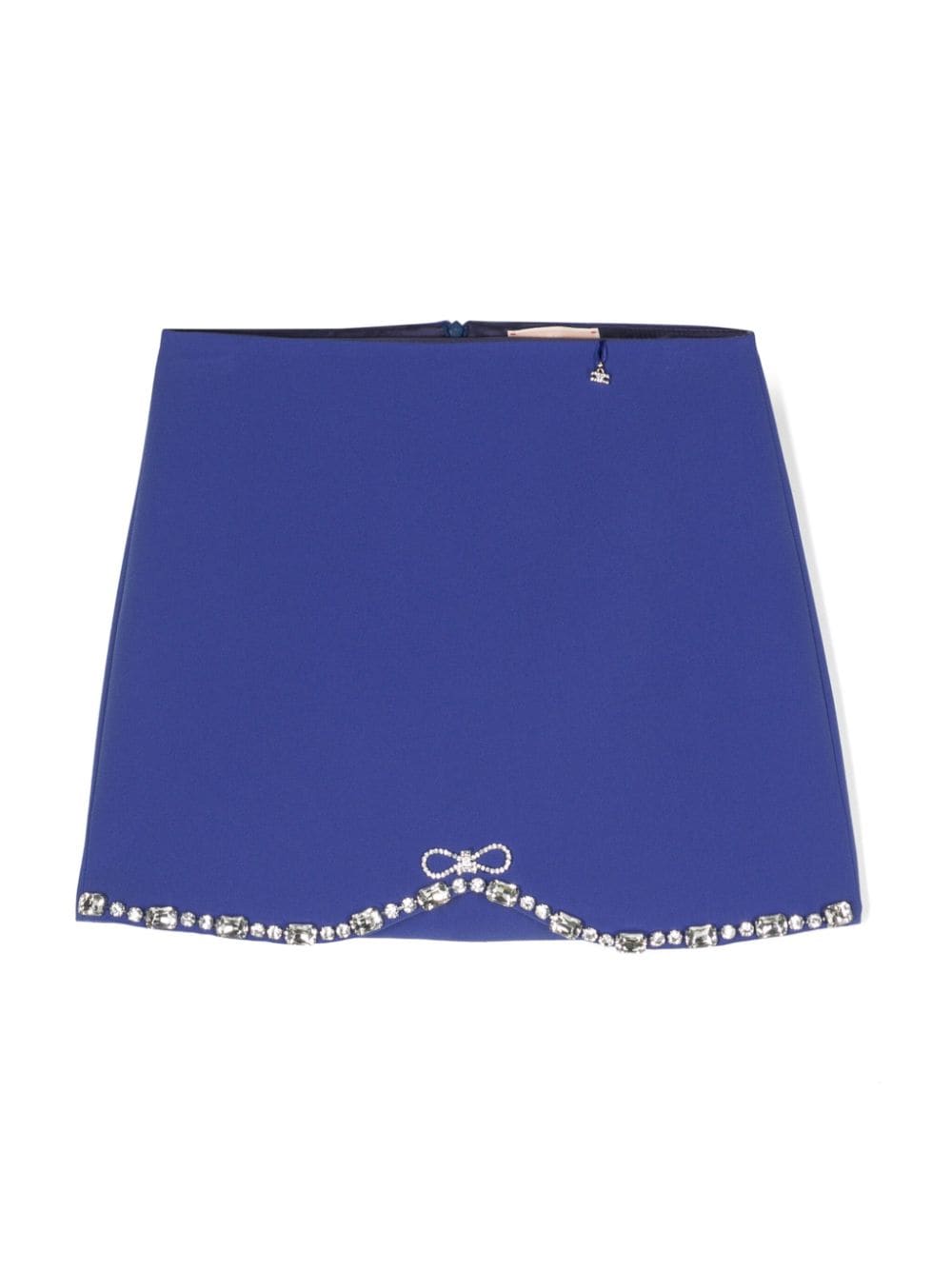 Blue crepe skirt for girls