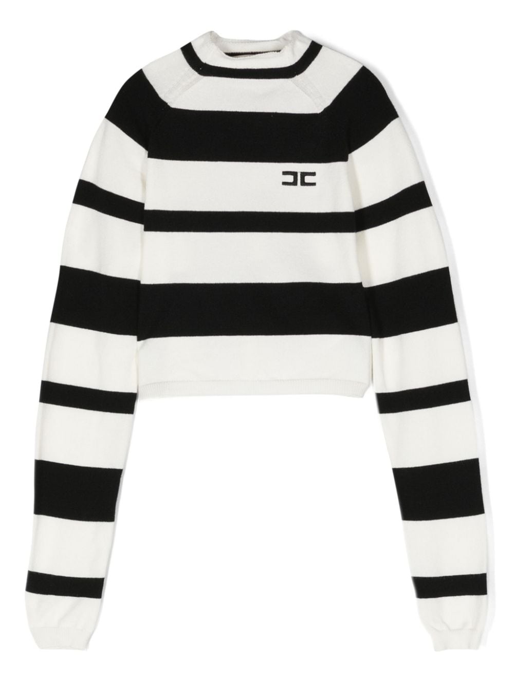 Black and white striped sweater for girls