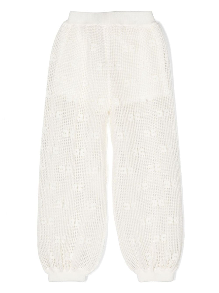 Pantalone bianco avorio per bambina