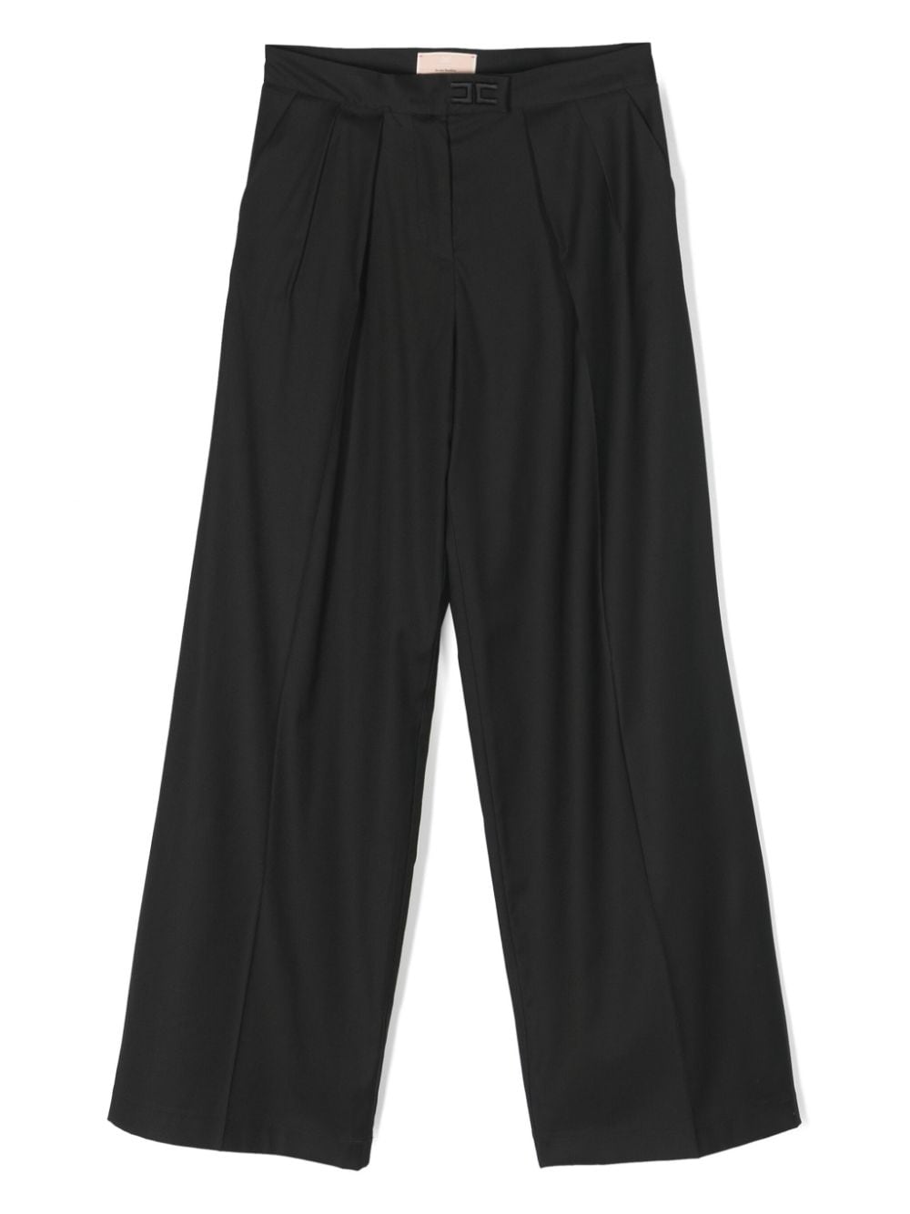 Black twill trousers for girls
