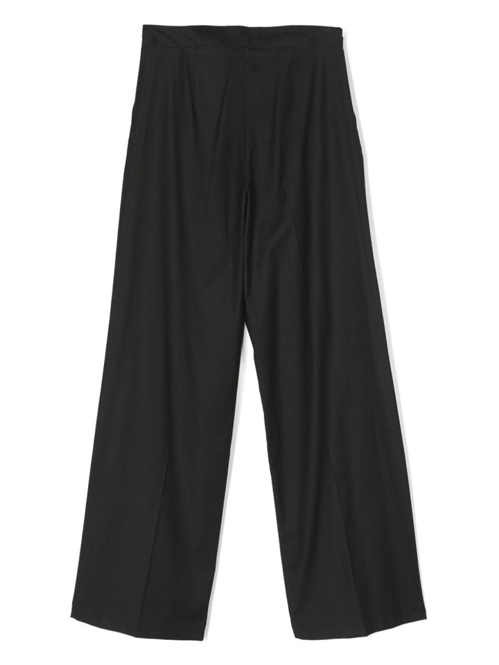 Black twill trousers for girls