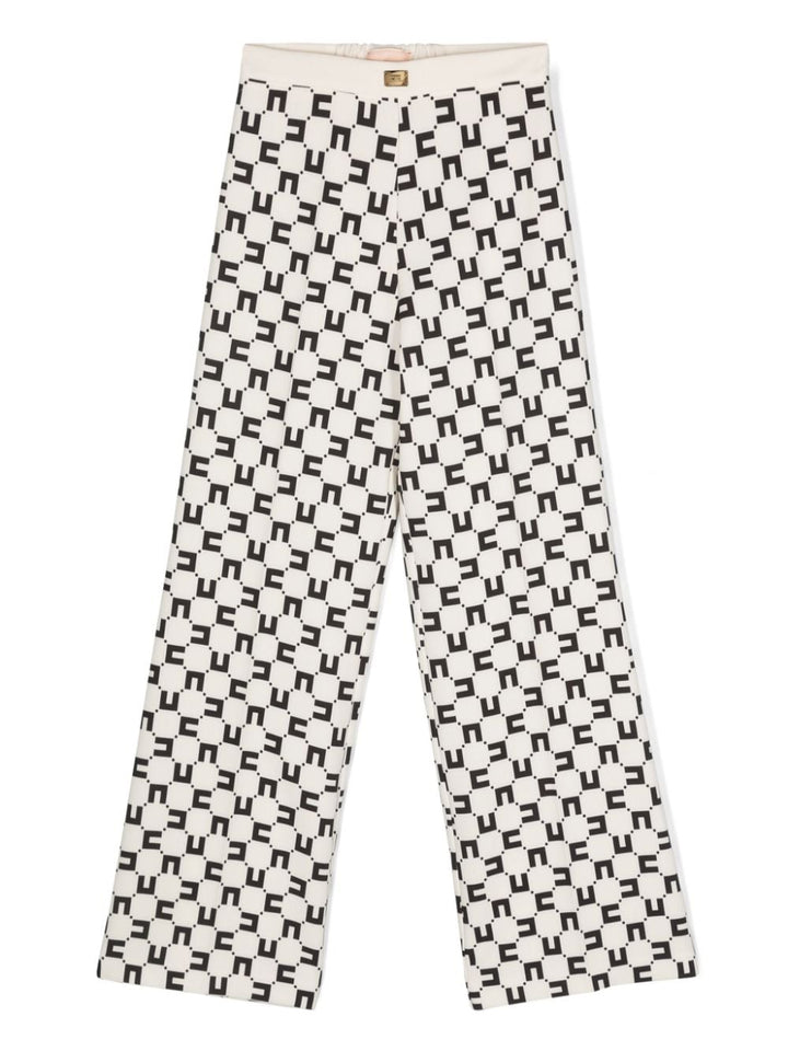 Black and white trousers for girls