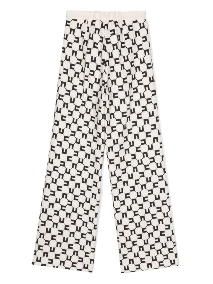 Black and white trousers for girls
