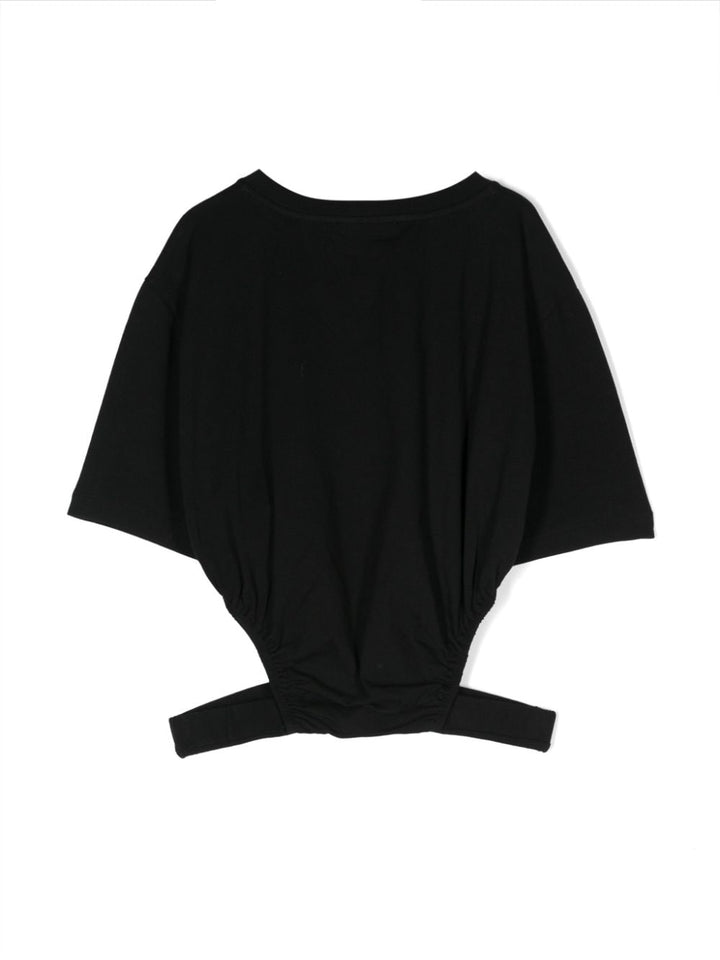 Black top for girls with logo