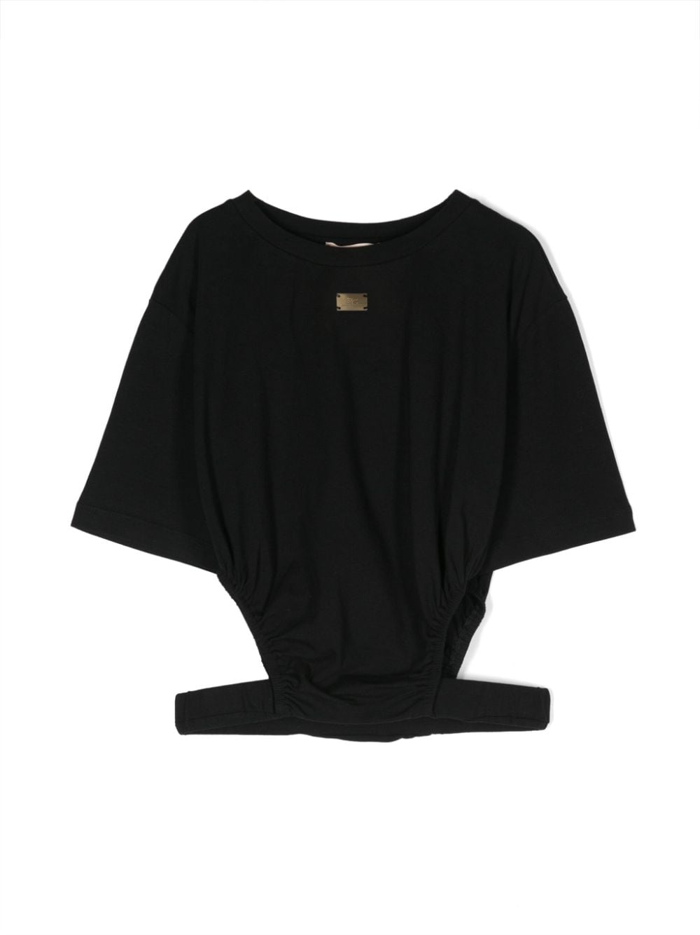 Black top for girls with logo