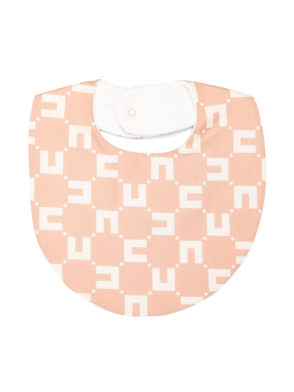 Pink bib for baby girls with logo
