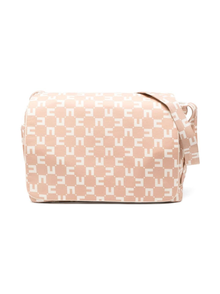 Pink mum bag with all-over logo