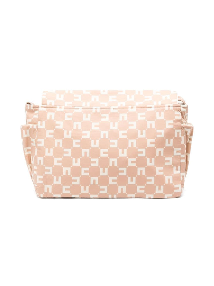 Pink mum bag with all-over logo