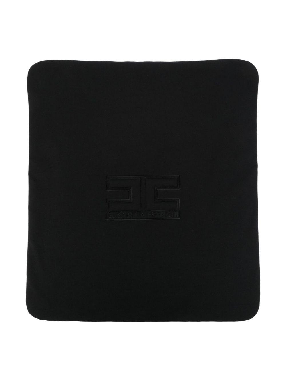 Black baby blanket with logo