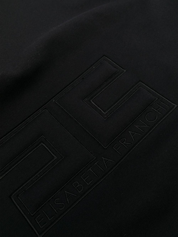 Coperta nera per neonato con logo