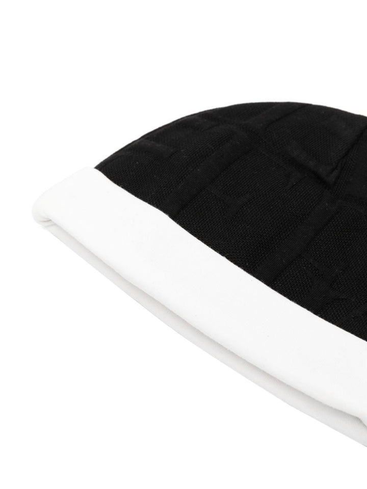 Cappello nero e bianco per neonata