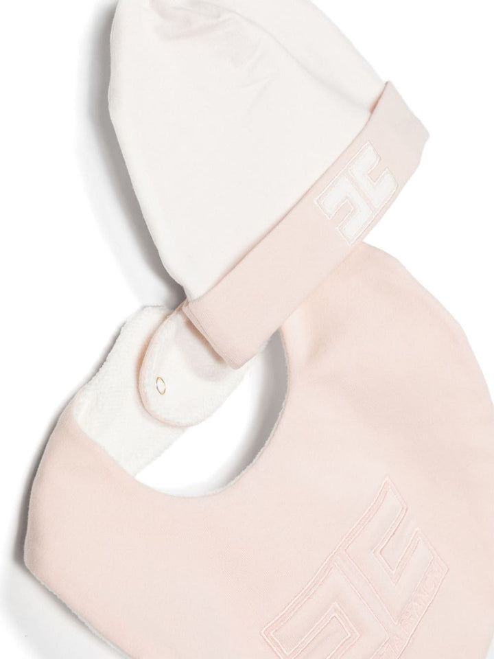 Set tutina bianca per neonata con logo rosa