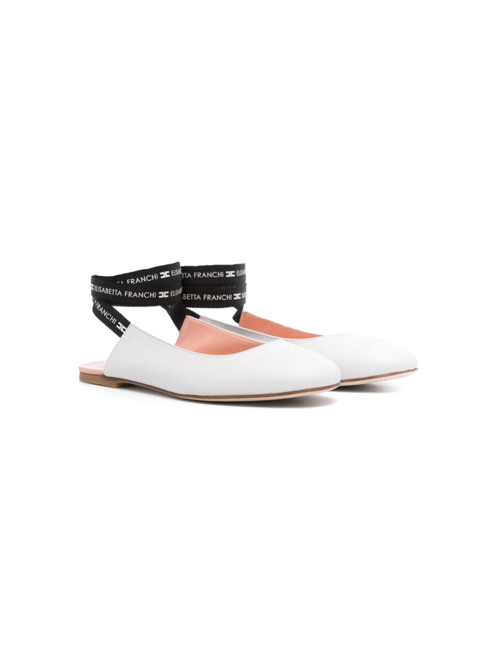 White leather sandals for girls