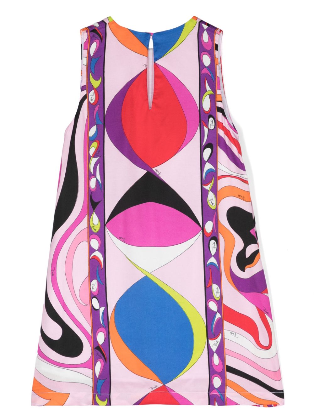 Multicolored dress for girls with print