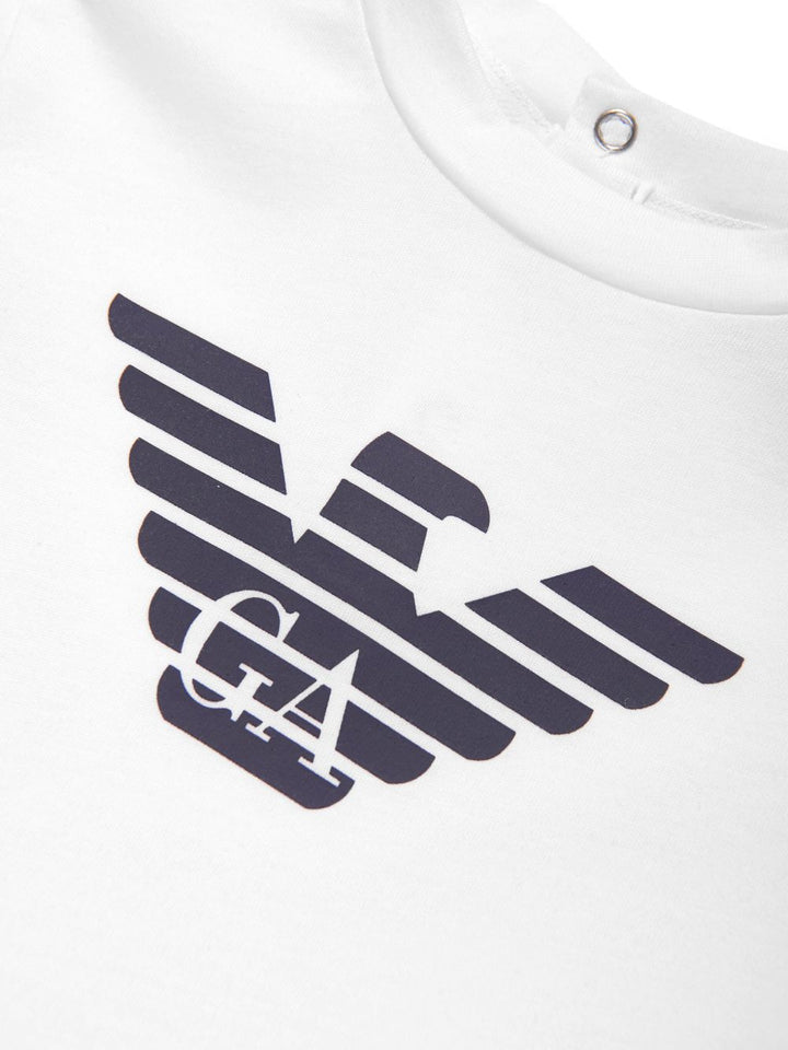 T-shirt bianca per neonato 8NHTN51JPZZ 0147 Emporio Armani Kids 