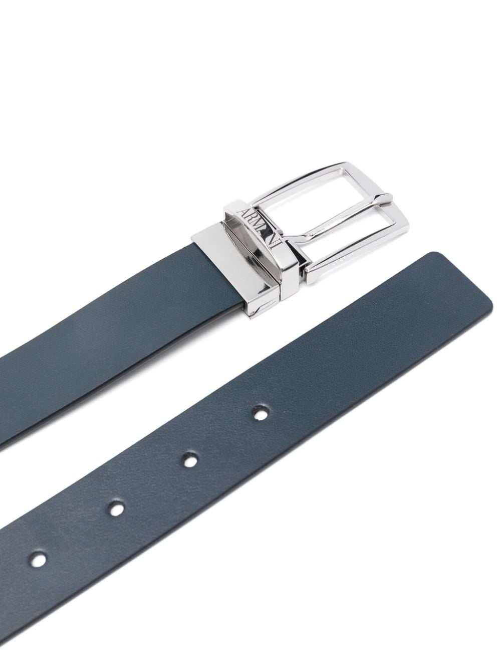 Blue eco-leather belt for children