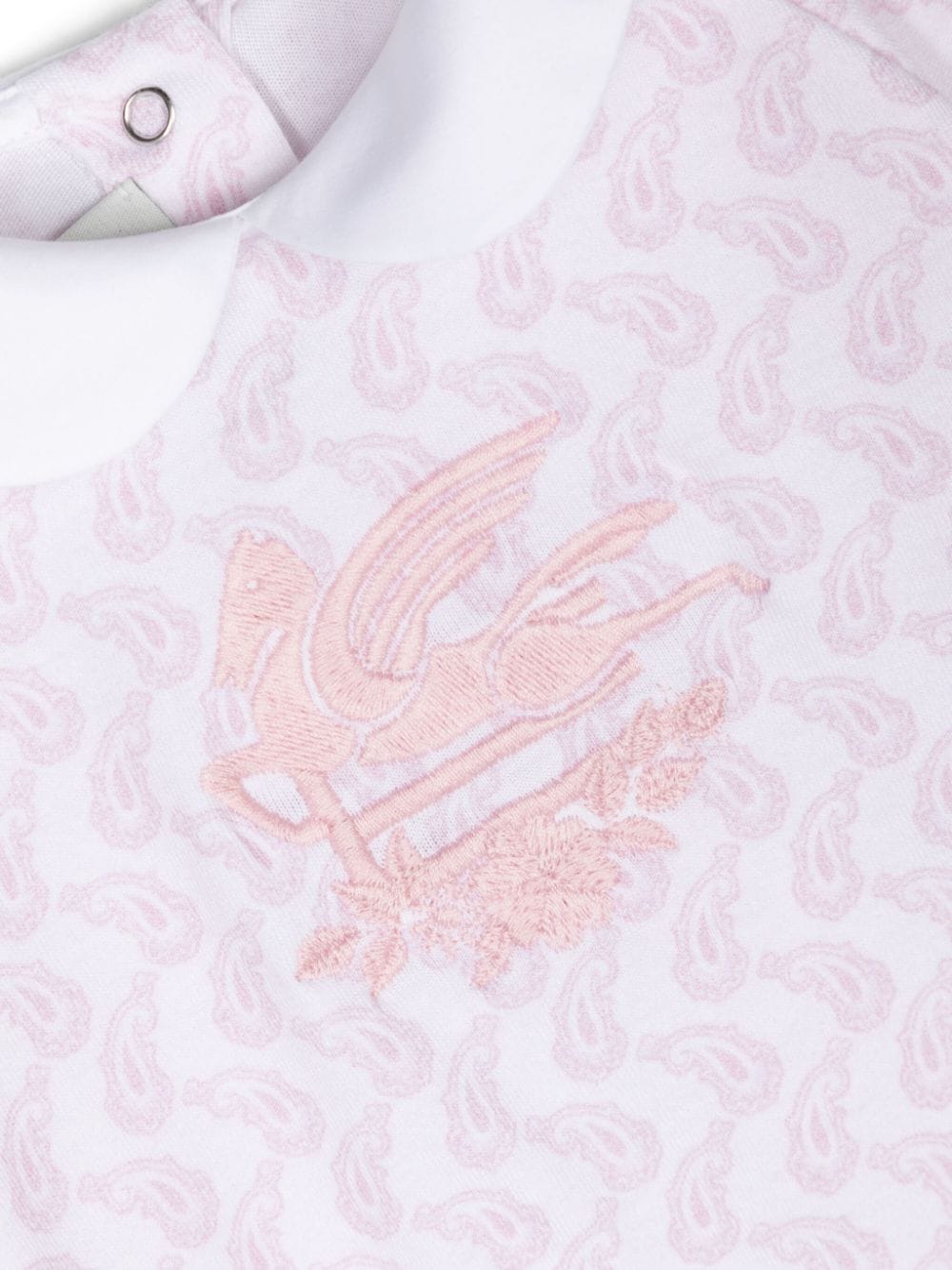 Pink onesie for girls with logo