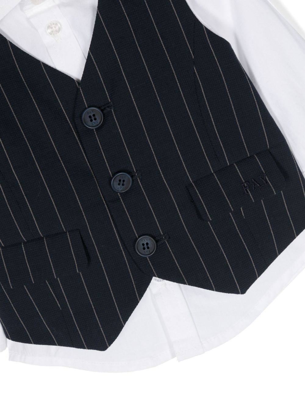 Camicia bianca per neonato con gilet FU5530P0013 100 Fay Kids 