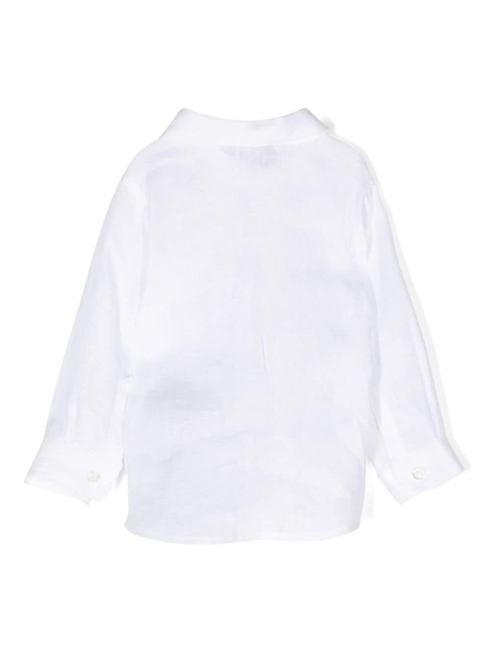 Camicia bianca per neonato con logo