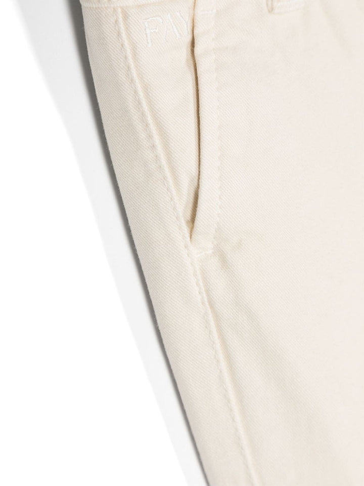 Beige baby trousers with logo