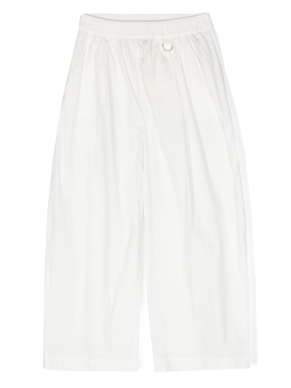 Pantalone bianco per bambina con logo JFF333AAC3 F0TU9 Fendi Kids 