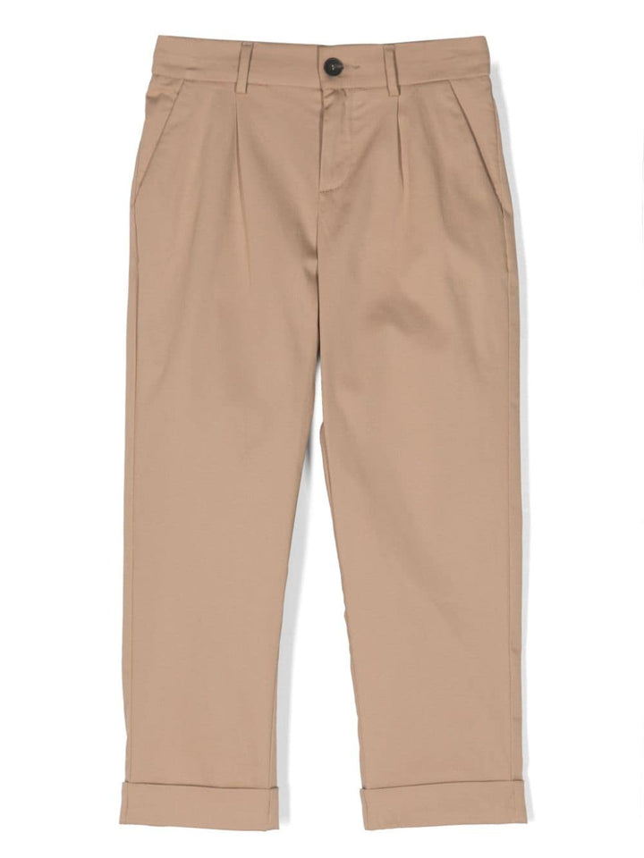 Pantalone beige per bambino con logo JMF458ADEH F1F4G Fendi Kids 