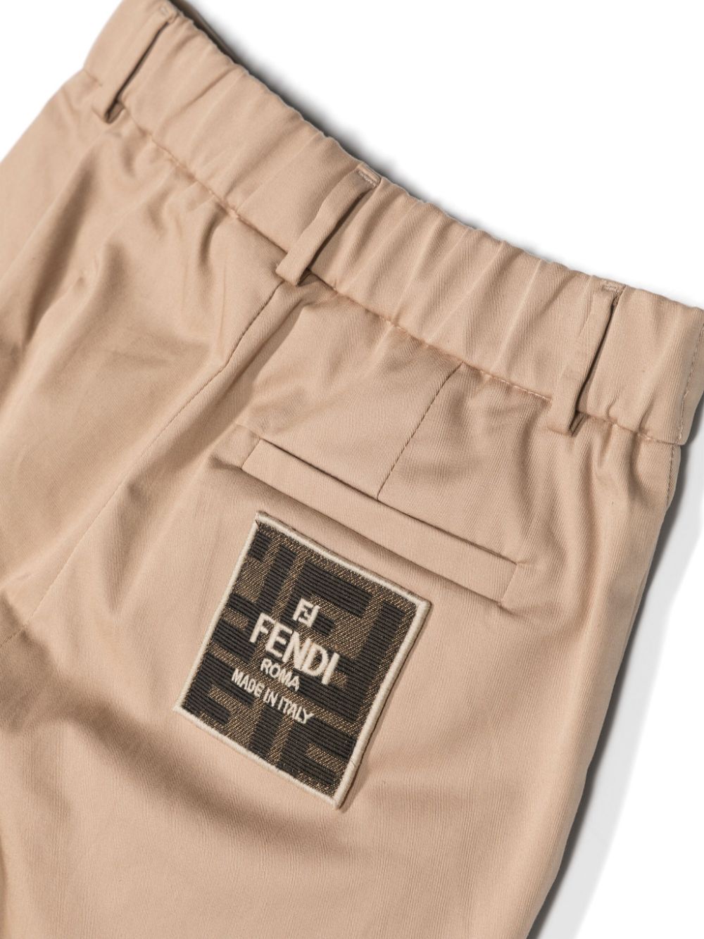 Pantalone beige per bambino con logo JMF458ADEH F1F4G Fendi Kids 