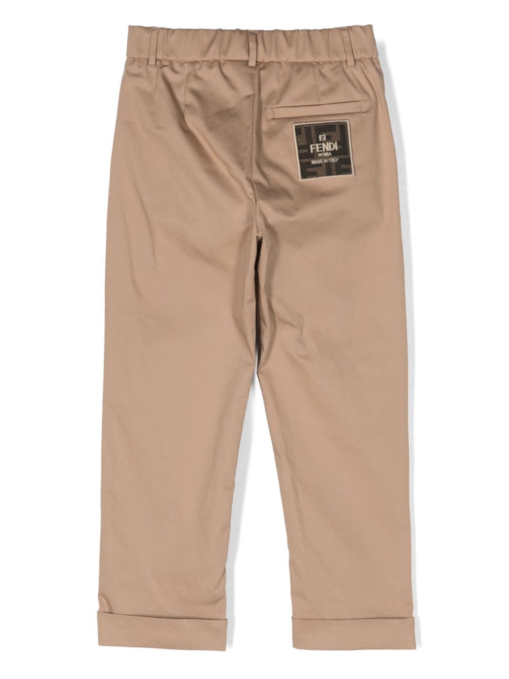 Pantalone beige per bambino con logo JMF458ADEH F1F4G Fendi Kids 