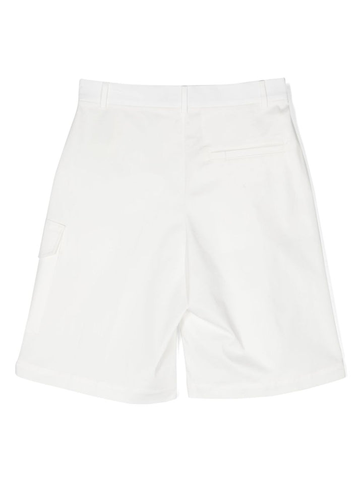 Bermuda bianca per bambino con logo JMF471ADEH F0TU9 Fendi Kids 