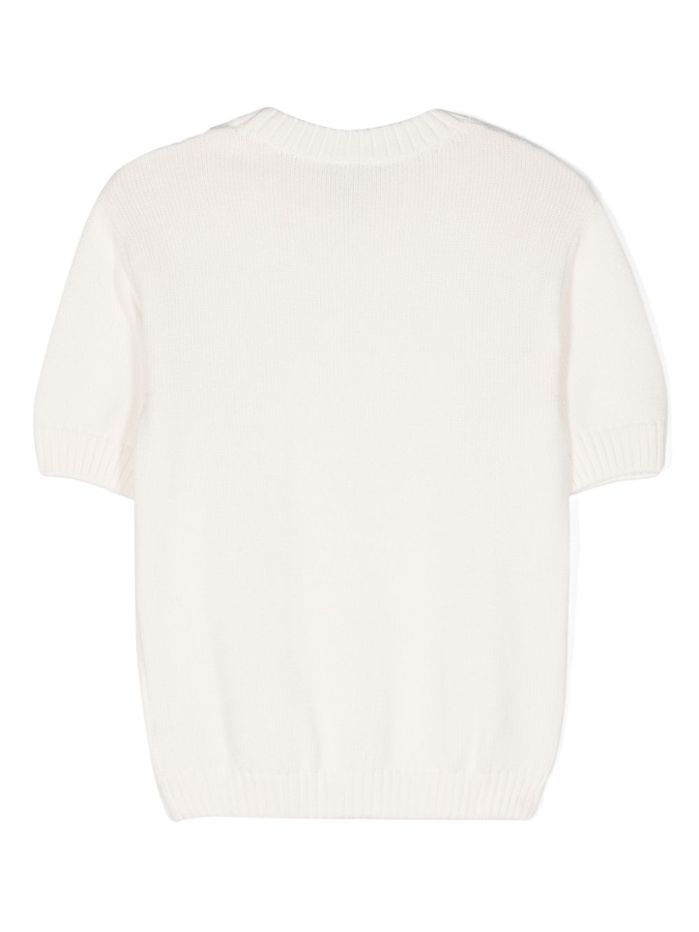 Top crema per bambina con logo JUG166AQU2 F0TU9 Fendi Kids 
