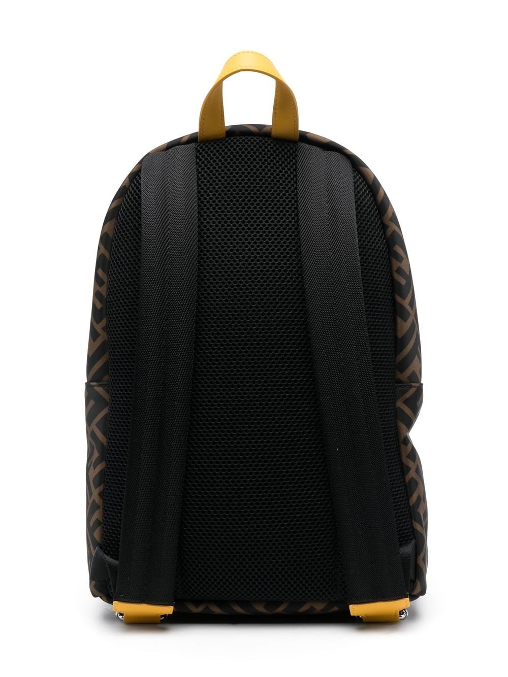 Brown and black backpack for children with logo