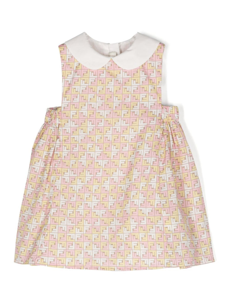 White and pink dress for baby girl