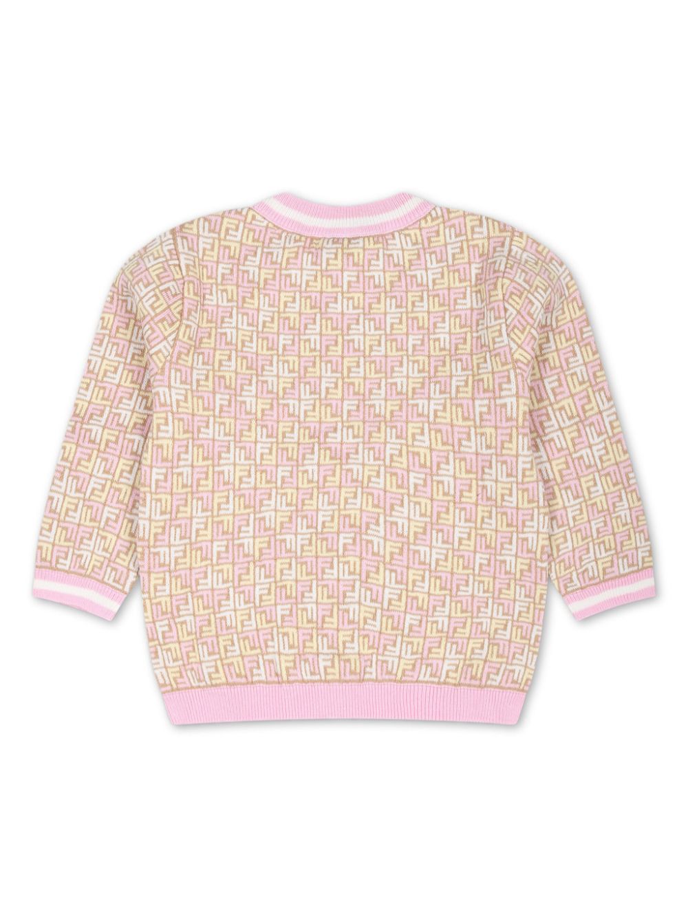 White and pink cardigan for baby girls