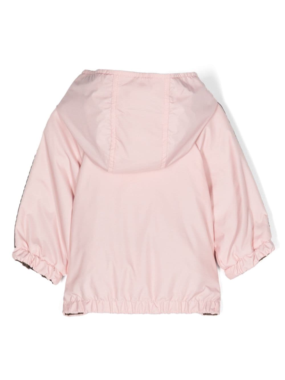 Pink jacket for baby girls with logo