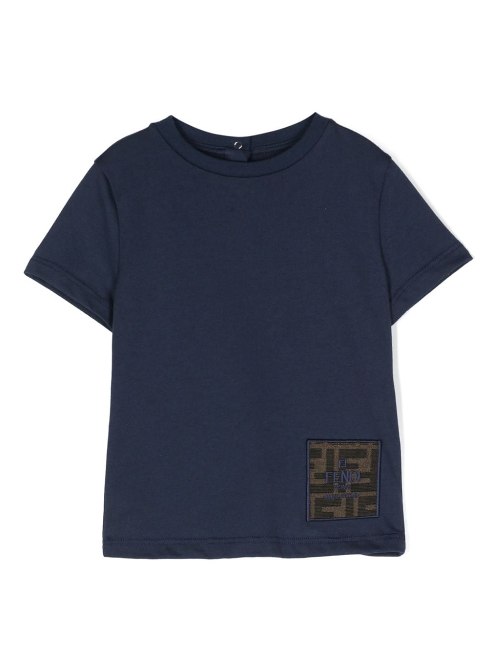 T-shirt blu per neonato con logo