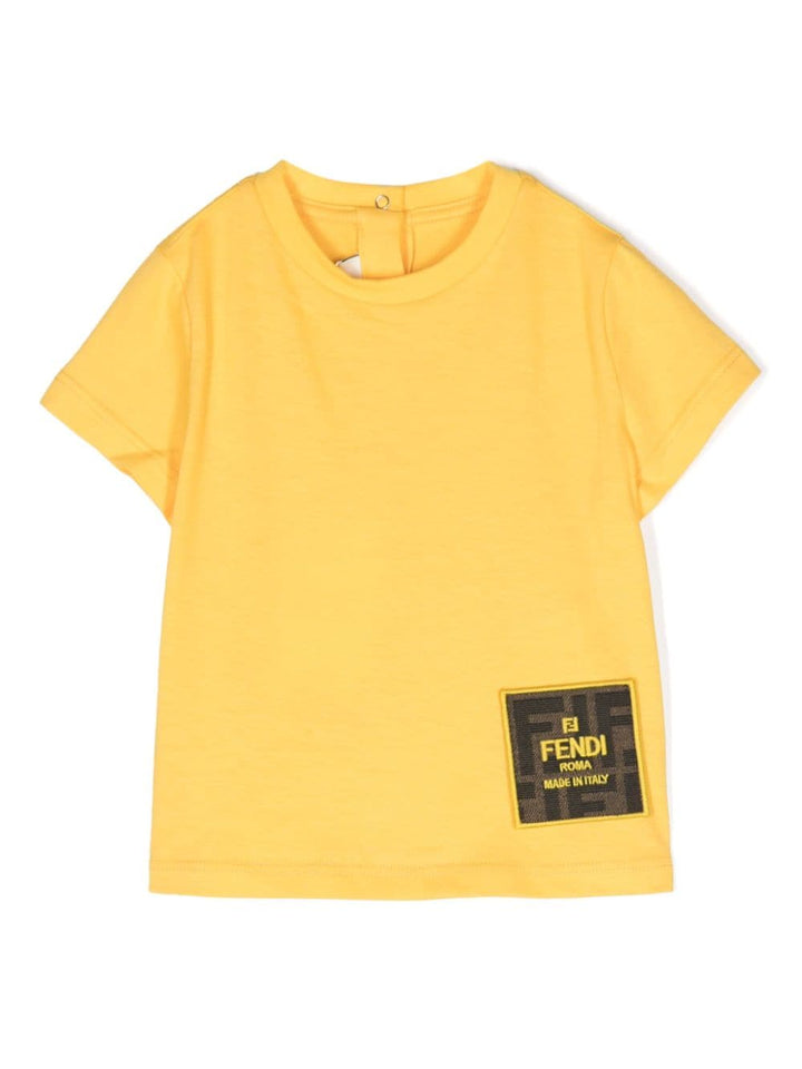 Yellow baby t-shirt with logo