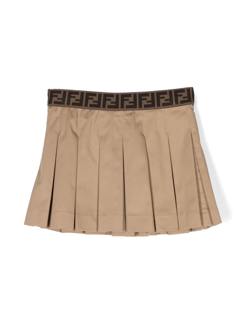 Beige skirt for girls with logo