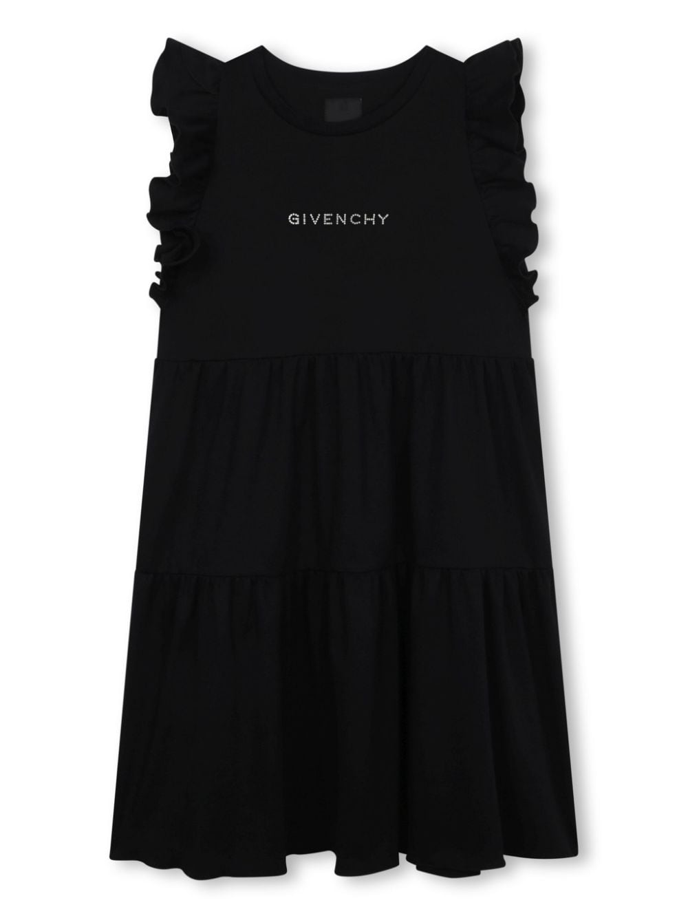 Abito nero per bambina con logo H30050 09B Givenchy Kids 