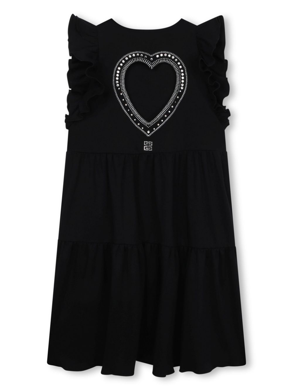 Abito nero per bambina con logo H30050 09B Givenchy Kids 