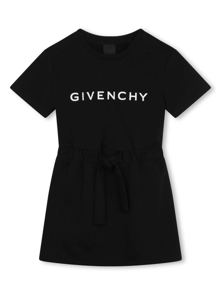 Black dress for girls with logo