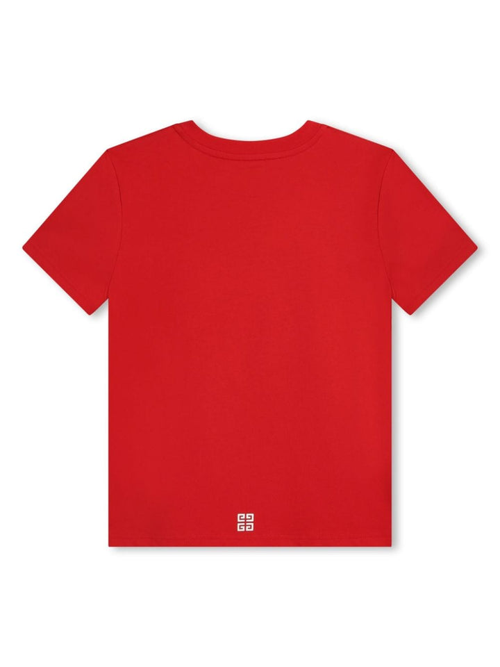T-shirt rossa per bambino con logo