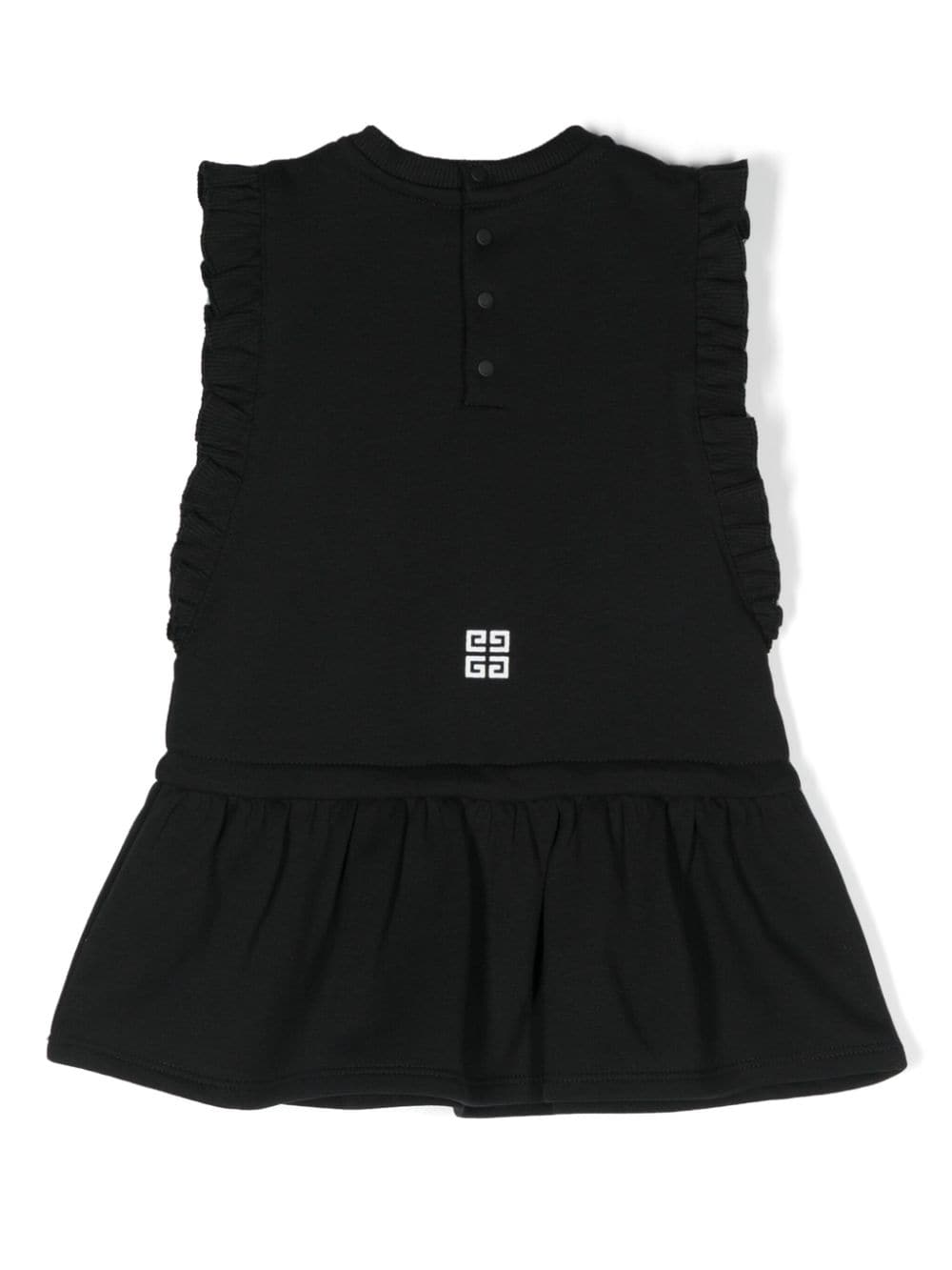 Black dress for baby girls with logo