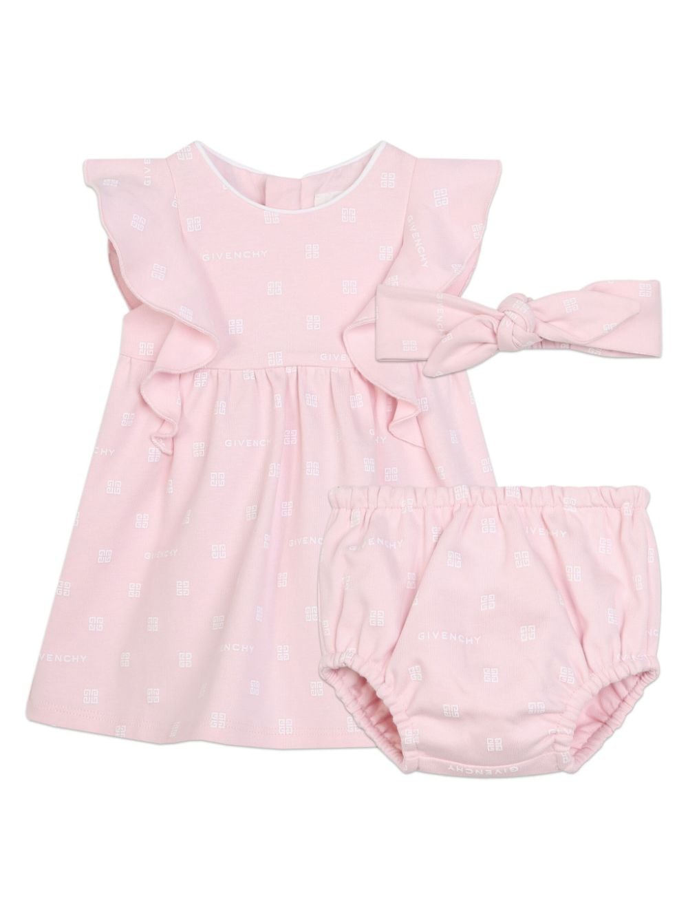 Pagliaccetto rosa per neonata con logo
