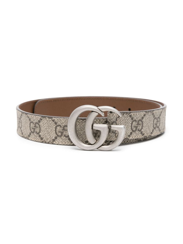 Beige belt for girls with logo