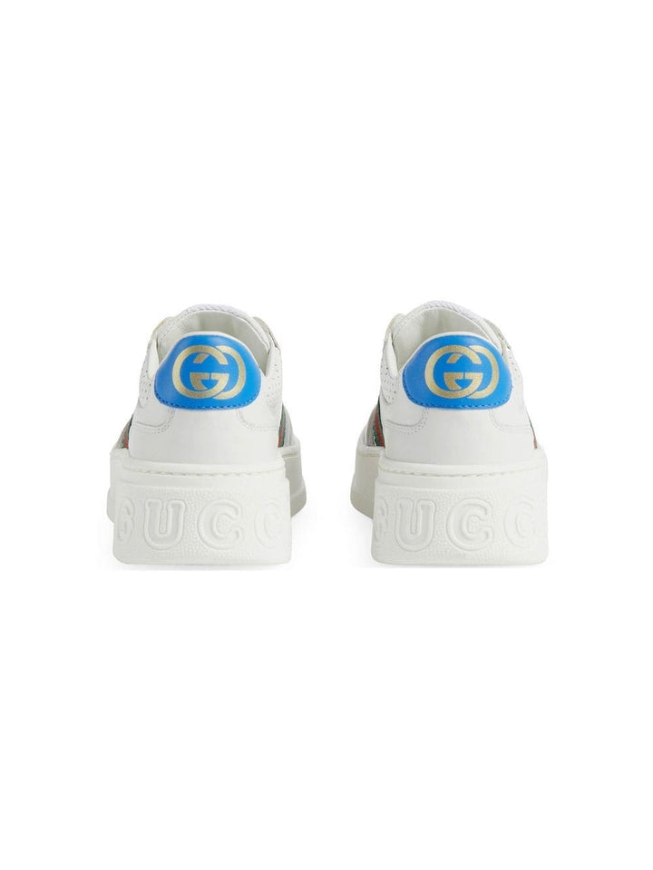 Sneakers bianche per bambina con logo