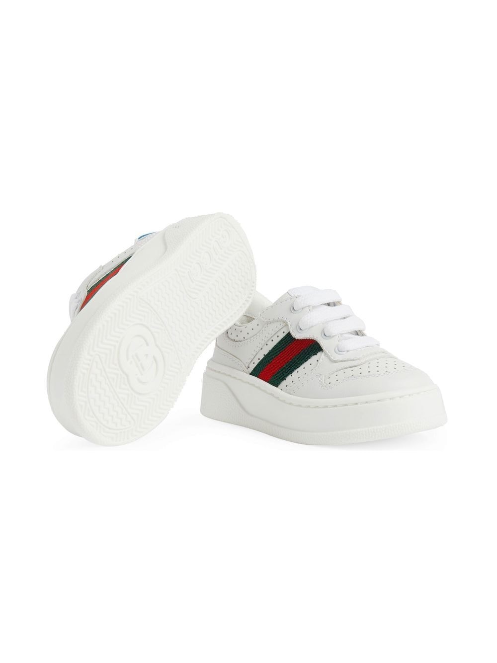 White sneakers for girls with logo