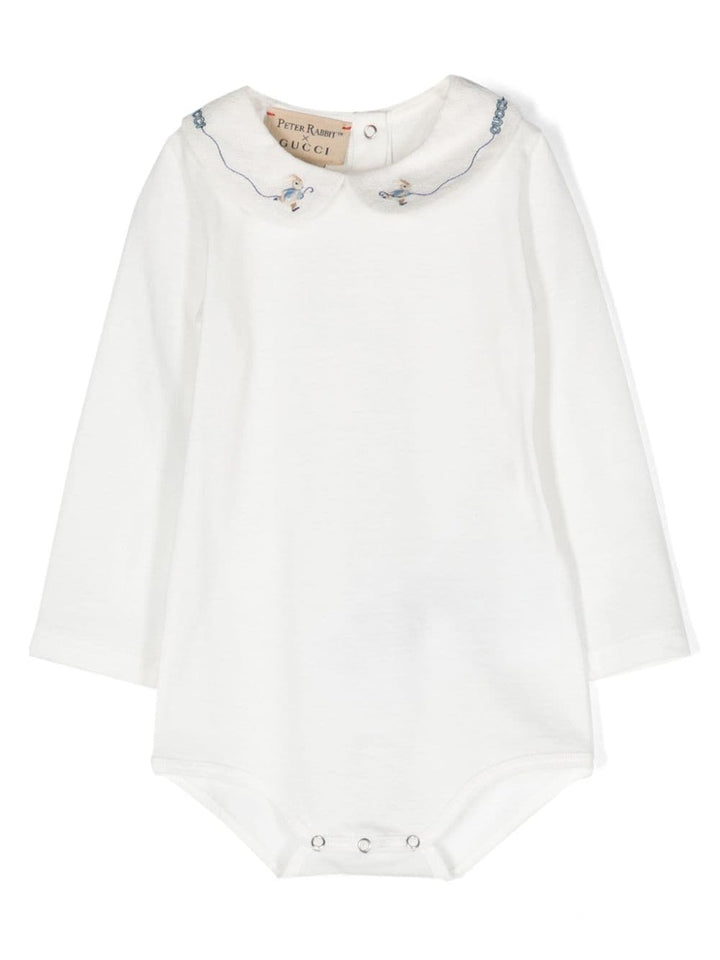 Body bianco per neonato con logo