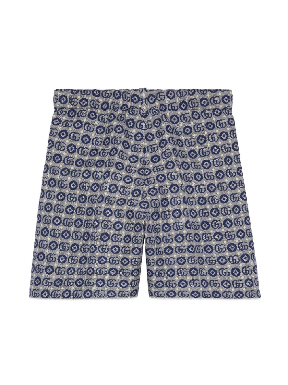 Blue Bermuda shorts for girls with logo