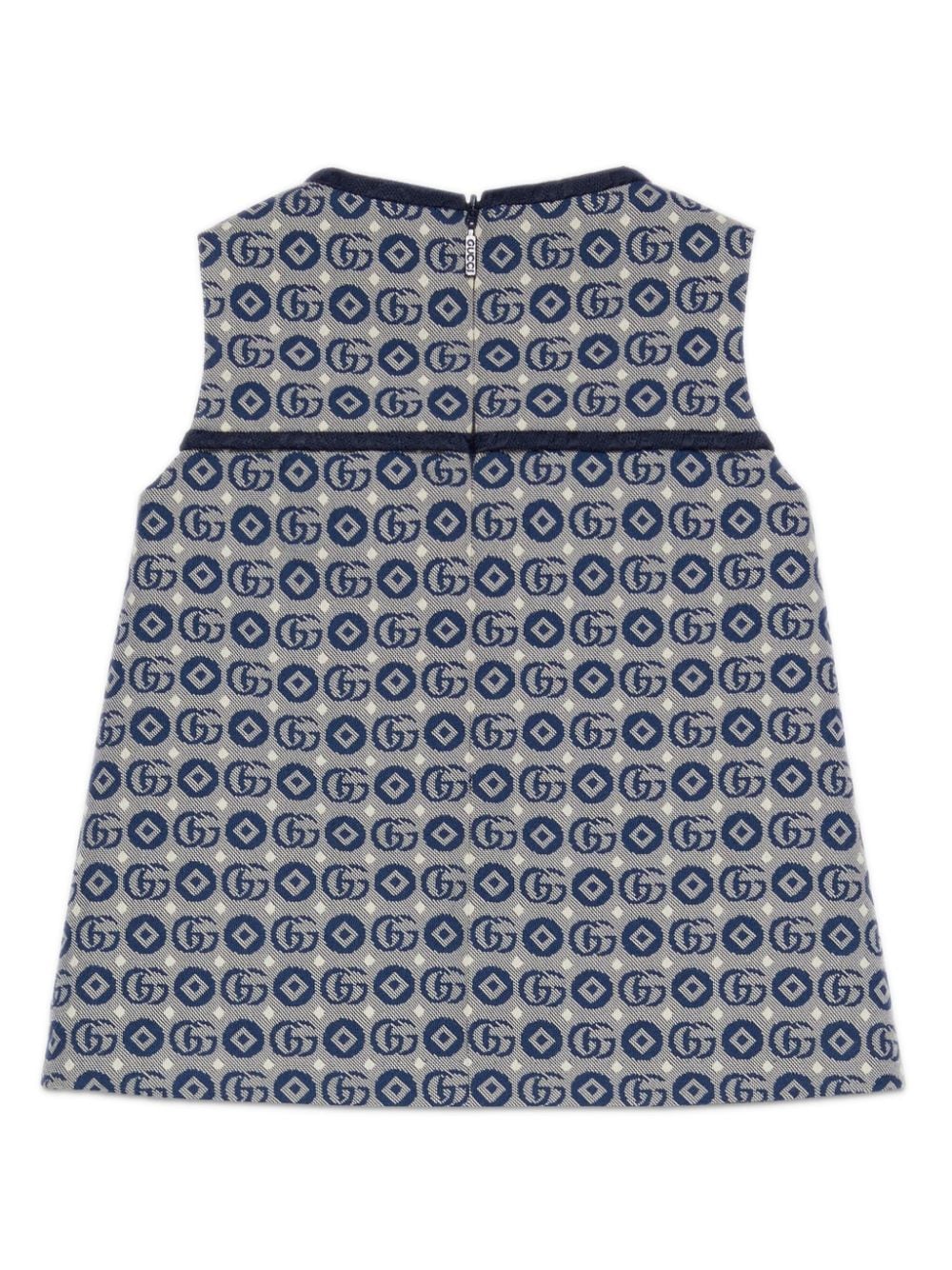 Blue dress for baby girls with logo