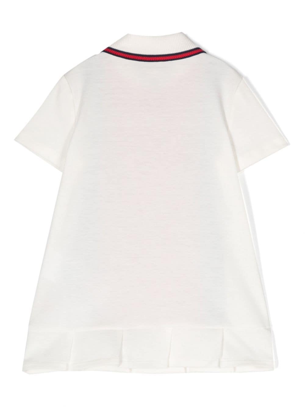 White dress for baby girls with logo